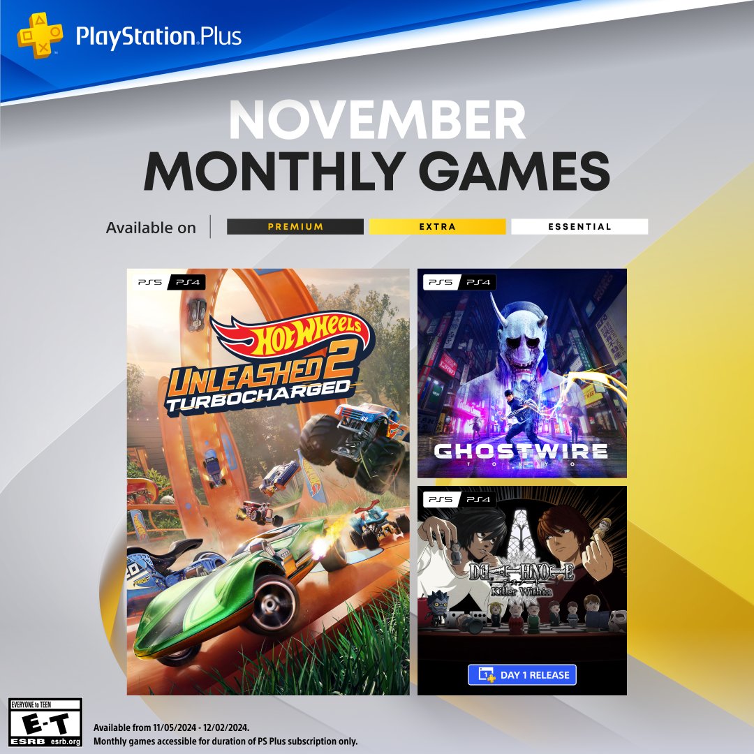 Available from 11/05/2024 - 12/02/2024. Monthly games accessible for duration of PS Plus subscription only.